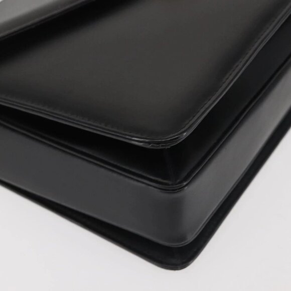 GUCCI Shoulder Bag Leather Black Gold Auth BA5763 - Picture 4 of 16